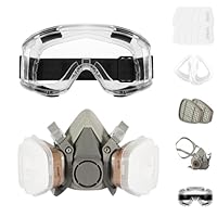 GLOSKIN Atemschutzmaske, Staubmaske Mit Filter, Austauschbare Gasmaske und Kann Recycelt Werden, Um Die Einatmen Von Reizgasen und Staub Effektiv Zu Verhindern. Es Wird für Maler, Farbe Verwendet