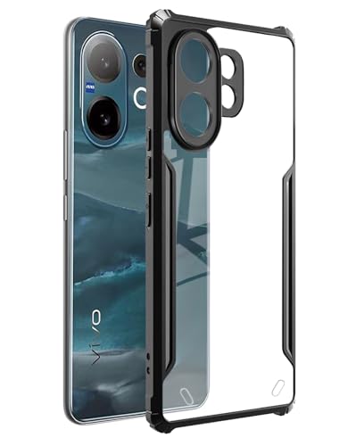 Image of Spazy Case Vivo V60 Pro Back Cover | Transparent Crystal Clear Hard PC Back Case with TPU Bumper, Drop Protection Case Cover for Vivo V60 Pro