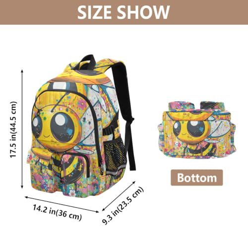 Mochila de viaje de 17.5 pulgadas para portátiles y equipaje de hombres de trabajo de abeja 3