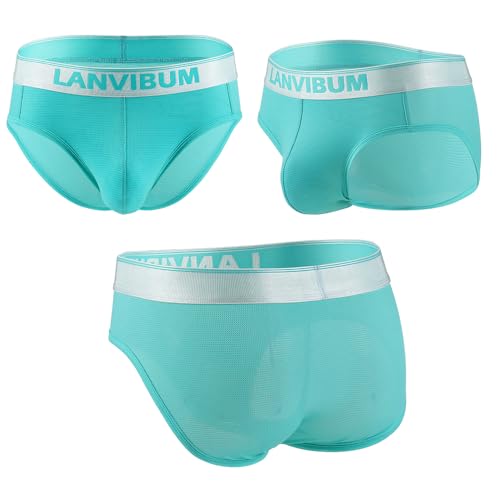 Men's Briefs Underwear Nylon Mesh fabric with 3D Pouch Breathable Quick-Dry Briefs for Men3