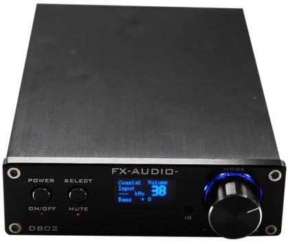 FX Audio D802 2x80W 192KHz Digital Remote Power Amplifier with USB Cable (Black)