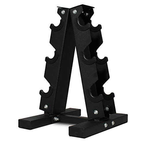 Fitness Republic Solid Steel Dumbbell Rack Holder, A-Frame Dumbbell Storage Racks, Dumbbells Tower Set For Home Gym Exercise, 3 Tier Weight Racks For Dumbbells, Weight Tower, 3 Dumbbell Holder #TOP1