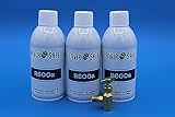 Envirosafe R600a Refrigerant - Upright Charging Self Sealing Can - 6oz Can - R600a for HVAC for Use in a 6oz Self-Sealing Container (3 Pack) -Can Tap Adapter Included