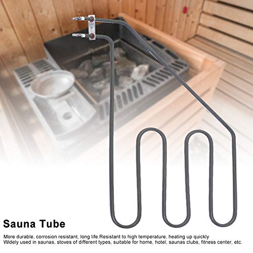 WOOXGEHM Heating Element Component, Electric Heating Element for Sauna Stove, Stainless Steel Straight Heat Sauna Heating Element Component for Sauna Stove Safe(SAV-1500W)