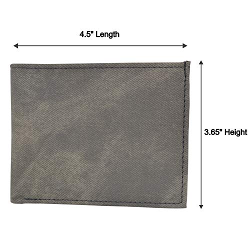 RFID Blocking Men's Vegan Leather 2 ID Windows Bifold Wallet2