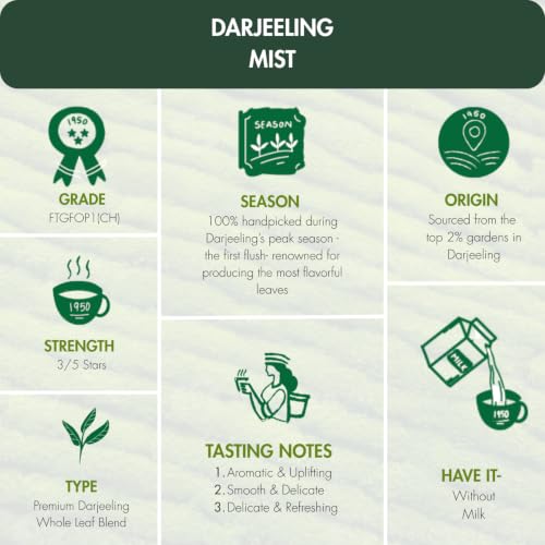 Image of 1950 Origins Premium Black Tea Combo Pack of 3 | Darjeeling Mist Orthodox Long Leaf 80g, Golden Dusk Assam Whole Leaf 80g & Ananda Classic CTC Tea 150g | Rich Aroma & Bold Taste For Gifting & Daily Brew