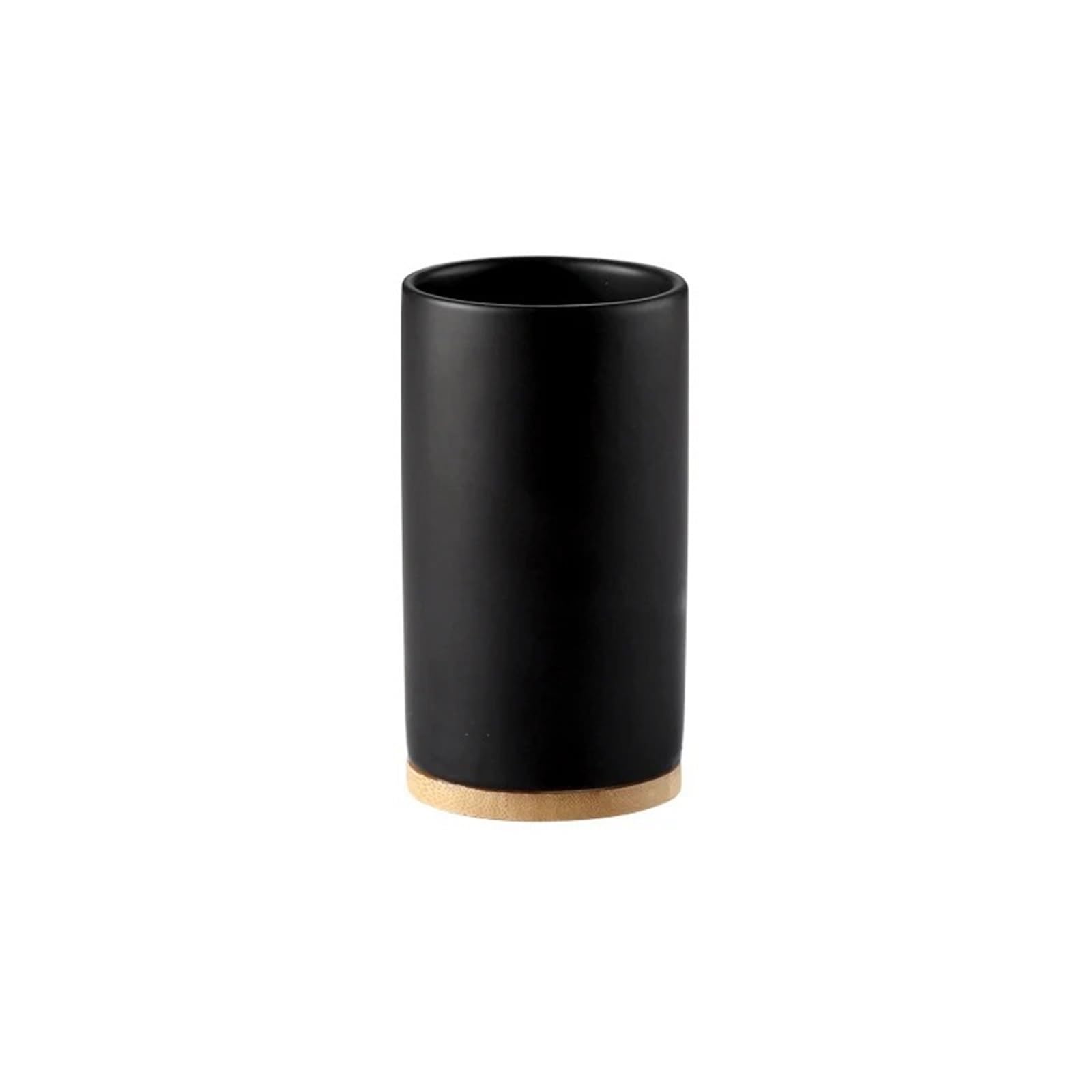 Bathroom Set Bathroom Accessories Set Soap Dispenser Toothbrush Holder Tumbler Ceramic Household Product(1Cup-black)