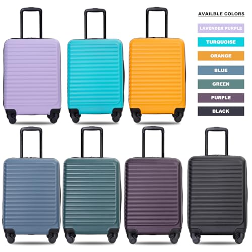 20" Carry on Luggage Lightweight Suitcase, Spinner Wheels, Blue4