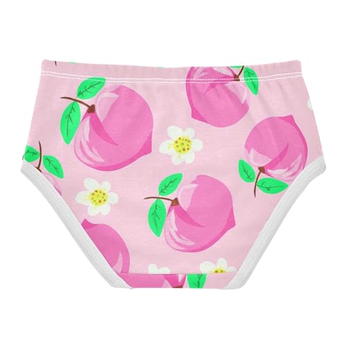 Cotton Girls Underwear Toddlers Pink Peaches Green Flowers Pastel Panties for Girl Cartoon Undies Kids Briefs 2t2