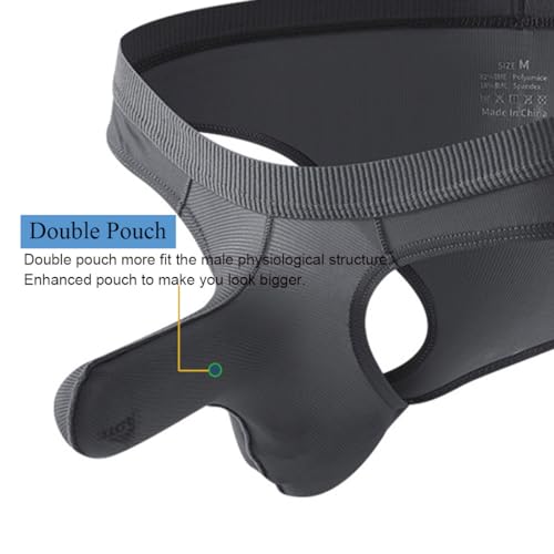 TAPUU Mens Ice Silk Bulge Enhancing Briefs Underwear with Pouch for Balls4