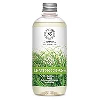 Raumduft Nachfüller Lemongrass - Zitronengras 500ml - Nachfüllflasche mit Naturreinem Ätherischen Lemongras Öl - Intensiv & Langanhaltend Natürlicher fur Raum - Küche - Bester Raumlufterfrischer