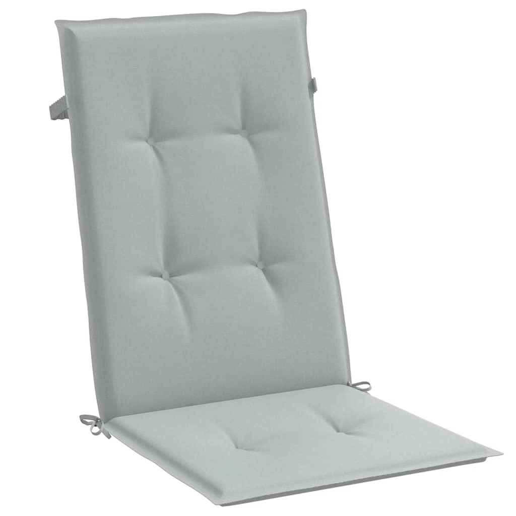 ShGaxin Cojines para Silla Respaldo Alto 4 uds Tela Gris Claro Melange, Cojines para Butacas De Jardin, Cojines Sillas Cocina, Cojines para Sillas De Terraza, Cojin Silla Exterior - 4002413