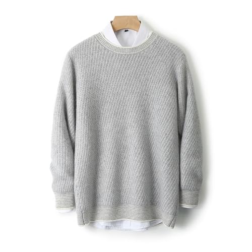 Merino Wool O Neck Mens Thickened Casual Fashion Base Knitted Sweater Warm Comfortable3