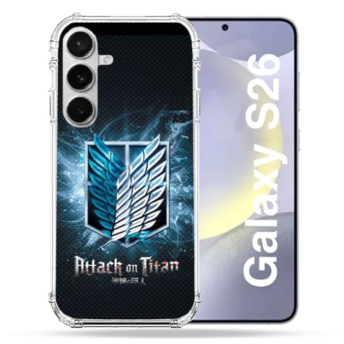 Coque Samsung S26 Attaque des Titans Noire antichoc renforcée