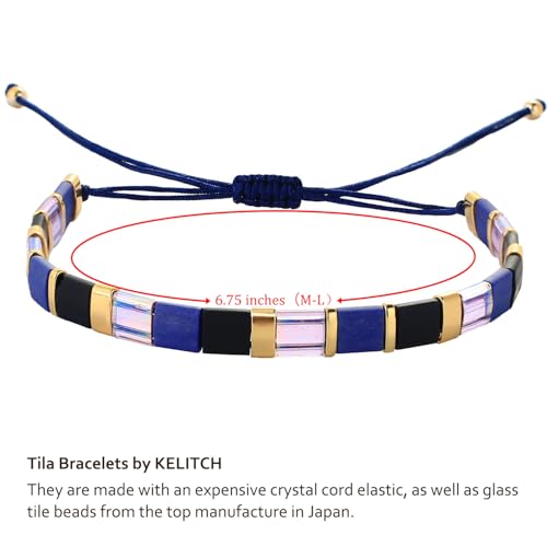 KELITCH Colorful Tila Beaded Bracelets Women Strand Friendship Bracelet Handmade New Link Cuff Bracelets2