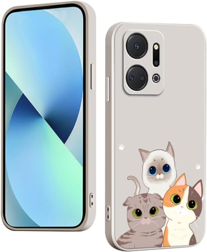 WOKEZ Kattmönstrat Telefonfodral för Honor X7a - Ultratunn Silikon