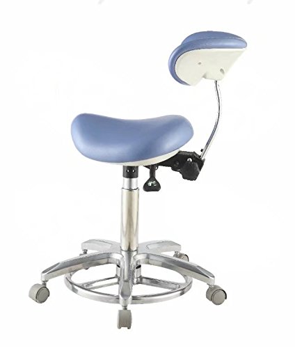 Aphrodite Deluex Dental Ergonomic Saddle Seat Chair QY-Saddle-1 PU Leather Seat Height Adjustable New by Purple-Violet