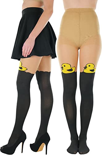 Image of ToBeInStyle Women's Cute Thigh High Printed Character Tights
