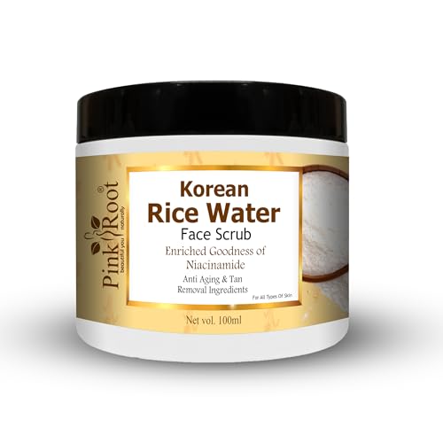 Image of Pink Root Rice Water Scrub For Men & Women Helps in Skin Whitening & Brightening Scrub|Remove Blackheads |Suitable for Daily Skin Care Routine (100g)