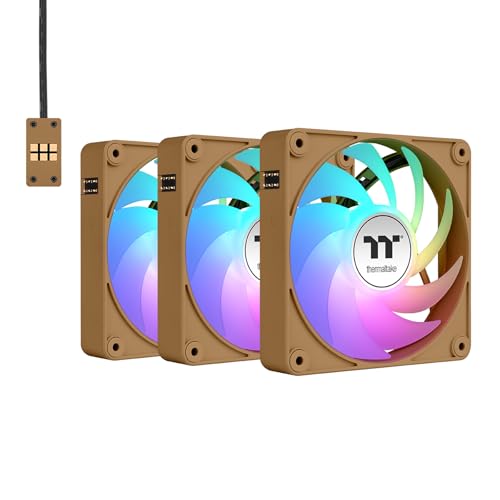 Image of Thermaltake CT140 EX ARGB Sync PC Cooling Fan 3 Pack, PWM 500~1800 RPM, 5V Motherboard Sync, 16.8 Million Colors 9 LEDs, MagForce 2.0 Connectors, Hydraulic Bearing, Gravel Sand, CL-F218-PL14PK-A