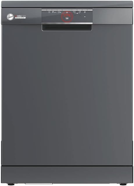 Hoover HF 6E3DFA-80 Freestanding Fullsize Dishwasher, 16 Place Settings, 9 Programmes, WIFI Connectivity, Anthracite