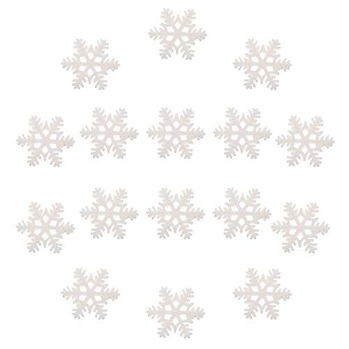 STOBOK 50Pcs Enfeites de Flocos de Neve de Natal Enfeites de Floco de Neve Artesanais Resina de Feli