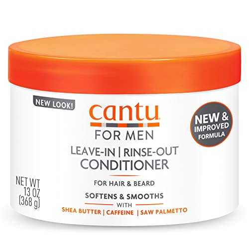 Cantu For Men Leave-In Rinse-Out Conditioner For Hair & Beard, 13 Oz (Packaging May Vary) #TOP22