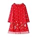 Produktbild Likecrazy Kleinkind Baby Mädchen Party Kleid Kinderbekleidung Mädchen Taufkleid Weihnachten Schneemann Print Tüll Kleider Prinzessin Kleid Kinder Mädchen Lange Ärmel Skaterkleid