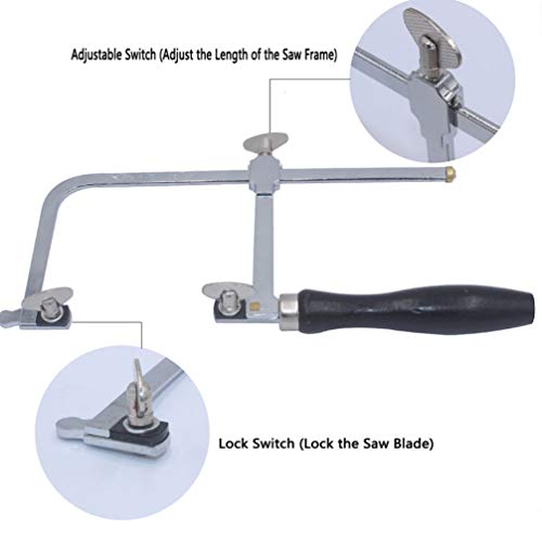 Doitool 1 peça de moldura de serra com 144 peças de lâminas de serra ferramentas de corte para casa