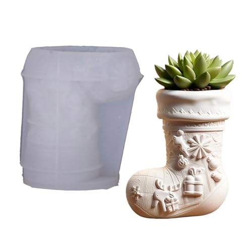 Molde de silicona flexible para jarrones de resina, tazas y decoraciones navideñas, molde de silicona para jarrón de Navidad