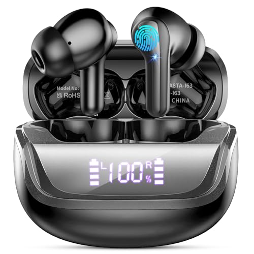Bluetooth 5.4 e Accoppiamento Automatico: Gli cuffie wireless bluetooth adottano un chipset professionale e sono dotati dell Bluetooth 5.4, il raggio di trasmissione del Bluetooth può raggiungere i 15 metri di distanza, supportano vari protocolli Bluetooth come HFP, HSP, A2DP e AVRCP. Dopo la prima connessione, questi auricolari bluetooth si collegano automaticamente al dispositivo non appena si apre la custodia di ricarica.