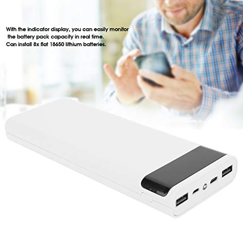 Kit Power Bank, caja portátil para 8 baterías, blanca miniatura 3