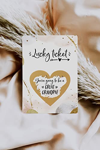 Image of Joli Coon Pregnancy announcement scratch cards - You are going to be a great grandpa - Great grandpa pregnancy scratch off announcement with envelope