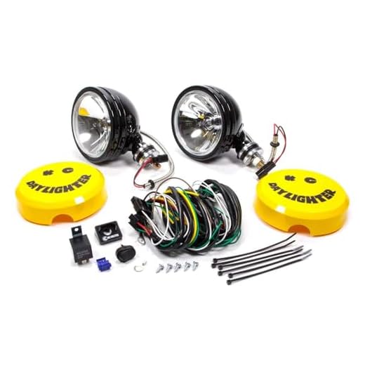 KC HiLiTES 238 Daylighter Black 100w Spot Beam Light System