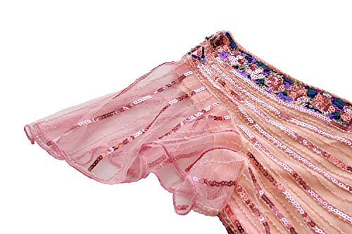 Image of Women 1920s Gatsby Vintage Sequin Flapper Fringe Party Plus Dress with 20s Accessories Set