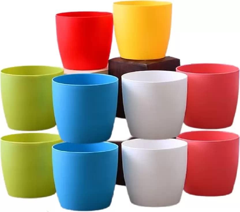 Sugram Plants Plastic Cool Pot Garden Planters forHome| Plant Container Set| Drip Trays Pots| Plastic Pots with Saucers, 6pc - Multi - 5.5 (B0D5HVFSKT) Amazon Price History, Amazon Price Tracker