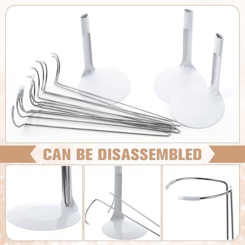 Image of Yaocom 6 Pcs Adjustable Doll Stands for 12 Inch to 18 Inch Dolls Display Stand with Expandable Waist Wire Action Figure Display(White)