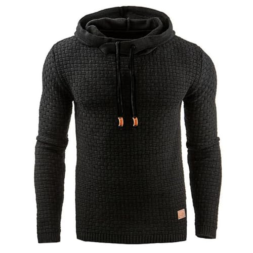Hoodies For Men Lightweight Sweatshirts Hooded Streetwear Textured Hoodie Fleece Pullover Sweater, M-3XL2