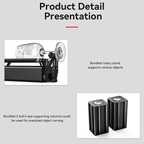 Atomstack Laser Engraver Ac1 Camera - Laser Engraving Machine Time-Lapse 5Mp Digital Camera Photography Video With Atomstack R3 Pro Laser Rotary Roller Set And Atomstack F2 Honeycomb Working Table #TOP4