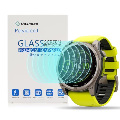 Poyiccot 6 یtB ΉK[~(GARMIN) Fenix 8 51mm Amoled/Fenix 8 51mm Solar tBA Ή Fenix 8 51mm Amoled & Solar KX یtBAJo[ d