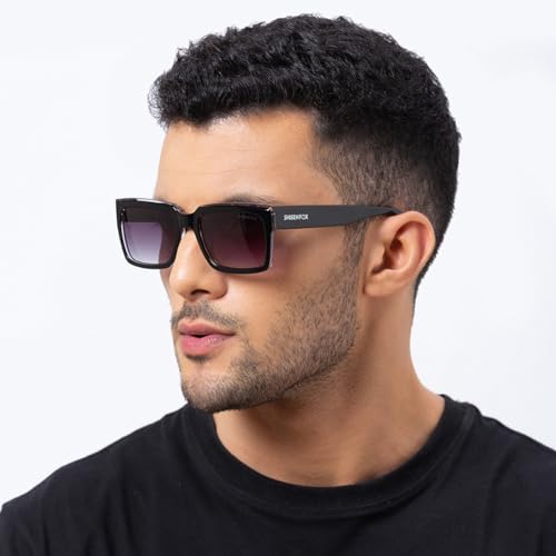Image of Shisen Fox KOKORO Polarized 2.0 Unisex Sunglasses | Stylish Rectangular Design | Polarized Lenses | Premium Acetate Frames | Sunglasses for Men | Superior Comfort