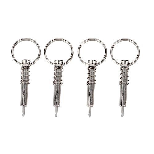 Grekywin Schnellspannstifte, 4 Stück, Durchmesser 6,3 mm, Gesamtlänge 76 mm, Bimini-Oberstift, 316 Edelstahl, Marine-Zubehör für Bootsüberdachung