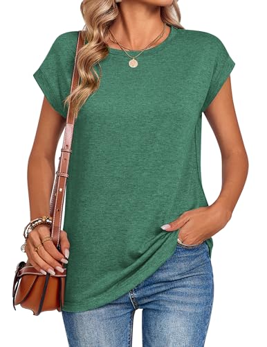 Image of Zeagoo Womens Tops Summer Casual Cap Sleeve Tshirts Shirts Business Dressy Spring Fashion Outfits Trendy Clothes