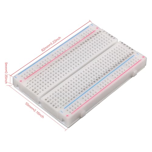 Image of 400 Tie Point Breadboard Power Module Alligator Clip to Jumper Wire | DIYmalls 400 Tie Point Solderless Breadboard + MB102 Power Supply Module 3.3V 5V + Alligator Clip to Jumper Wire 20cm