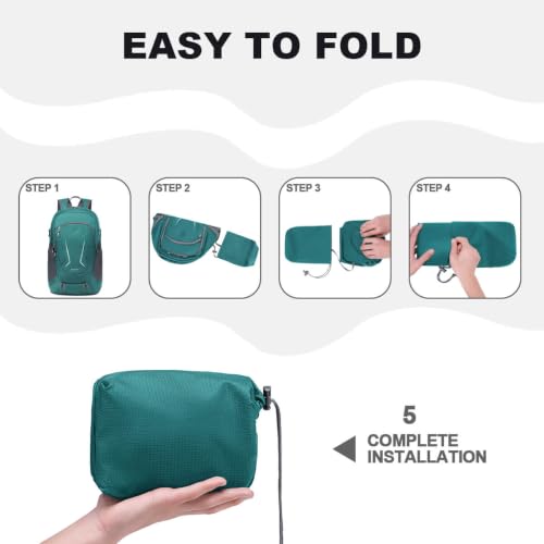 Image of MIYCOO Backpack - Ultra Lightweight Packable Backpack for Travel Camping, Hiking Back Pack Waterproof Foldable Daypack for Men Women Green