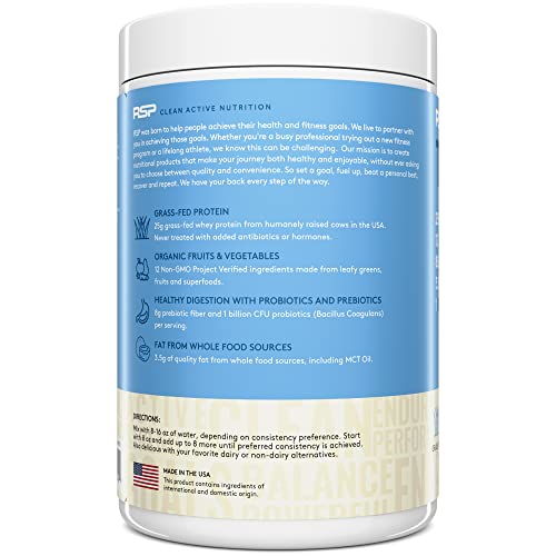 TrueFit Gut Healthy Protein Powder, Grass-Fed Whey Meal Replacement Shake with Prebiotics, Probiotics, & Organic Superfoods, Keto, Gluten Free