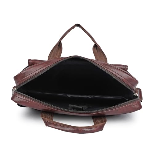 Image of Martucci Star Women's Tote Bag, Black, Perforated Design, Multi Compartment, Metal Zipper, Shoulder Handbag(Brown)