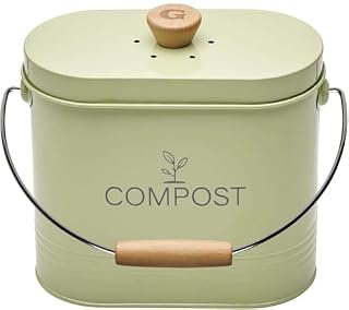 GUILLOUARD seau à compost 3 L acier vert sauge