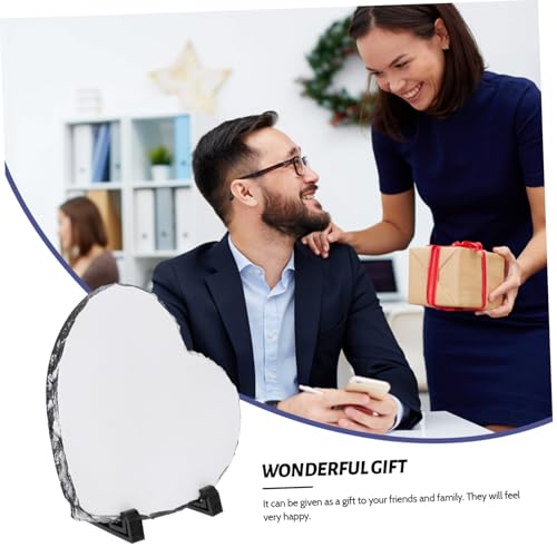 Cadre photo sublimation en pierre cœur Abaodam pour table - 4