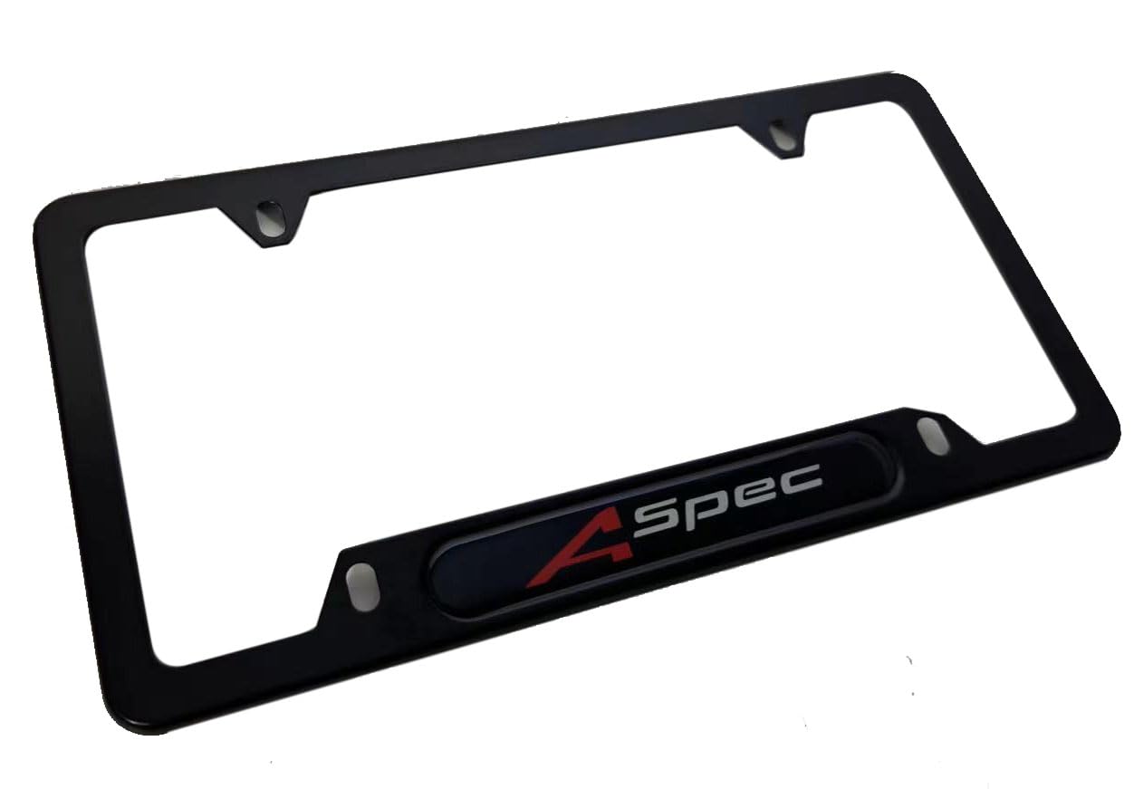 QIOIDIDIE 2pcs Stainless Steel Aspec License Plate Frames QIOIDIDIE 2pcs Stainless Steel Aspec License Plate Frames